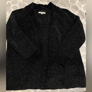 loft chenille cardigan black